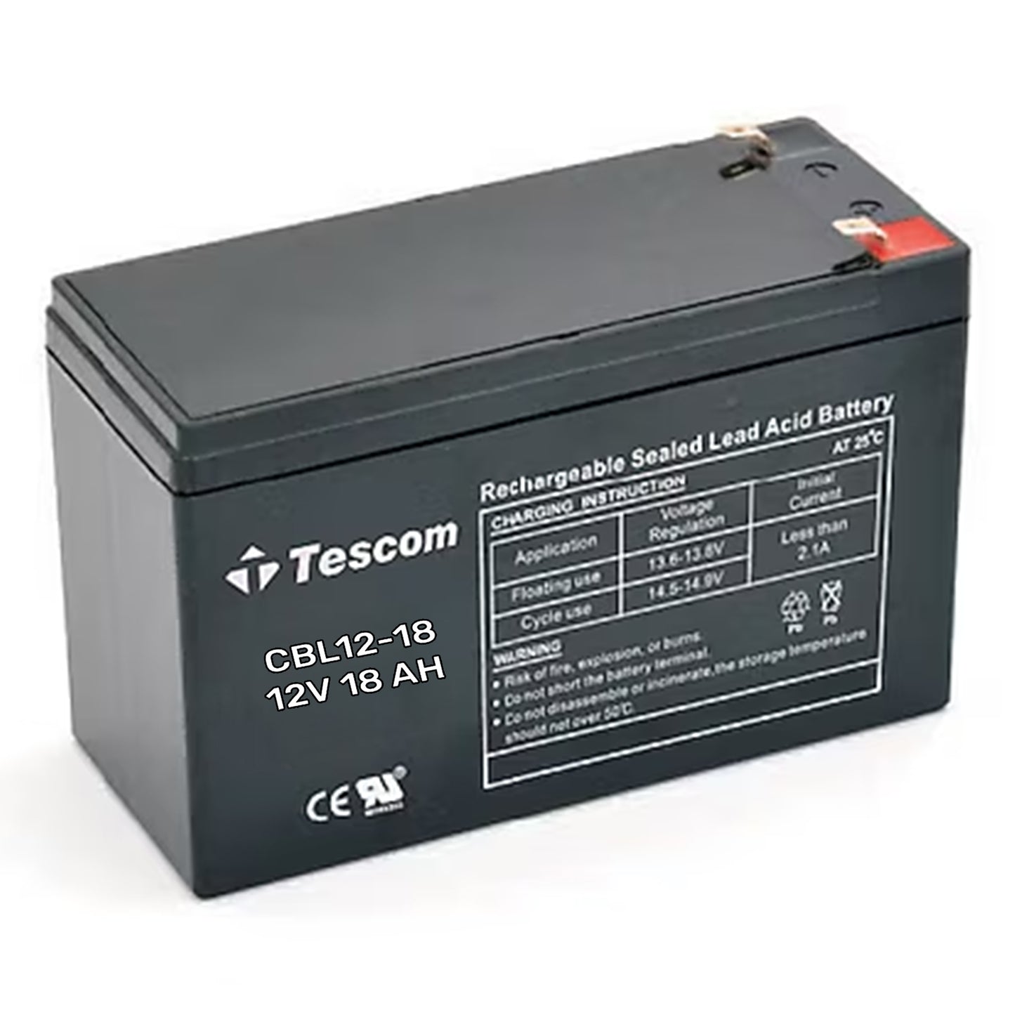 Tescom Combatt Cbl12-18 12v 18ah Tam Bakimsiz Kuru Aku