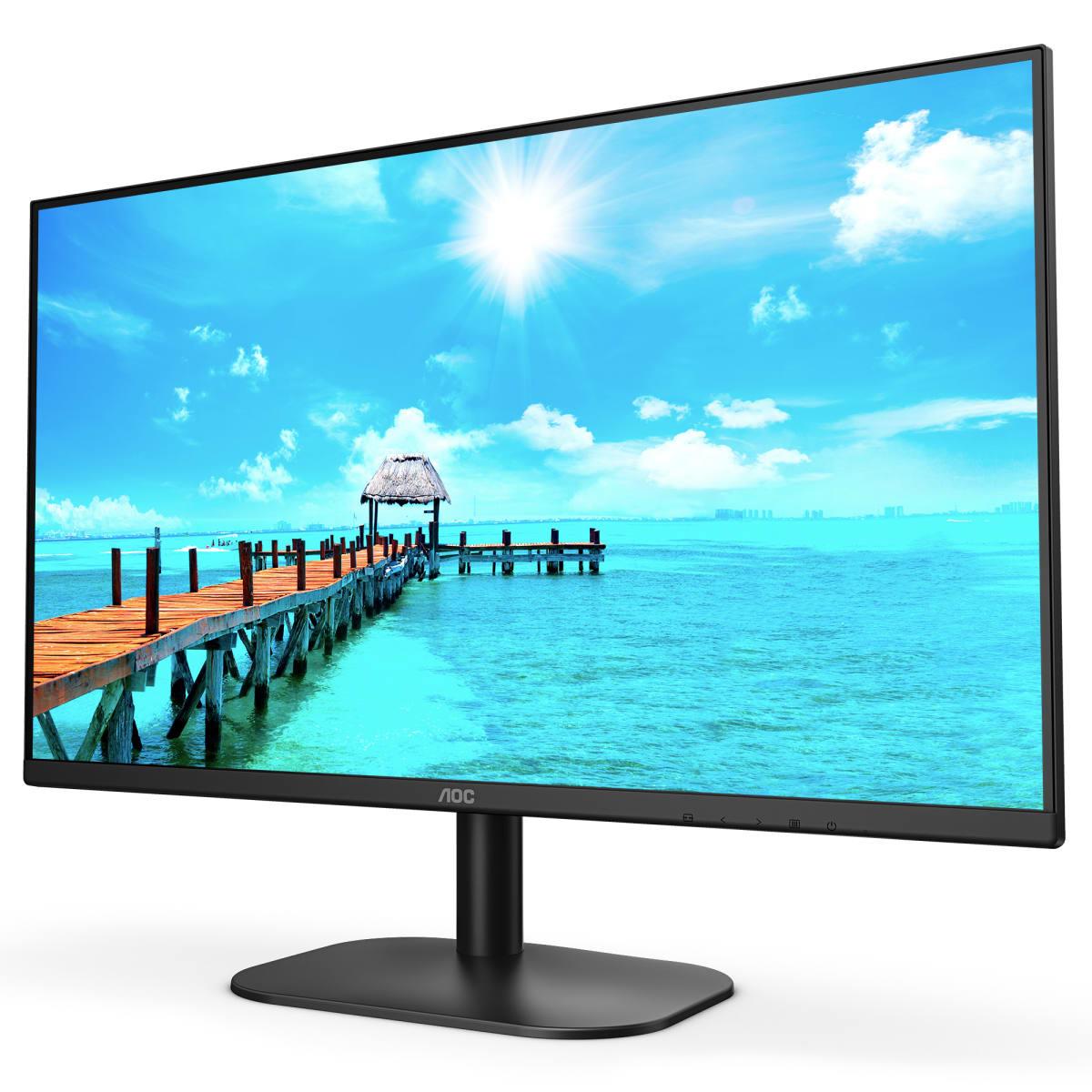 23.8 Aoc 24b2xh/eu Ips 4ms 75mhz 1xvga 1xhdmi Fhd 1920x1080 Flicker-free Dusuk Mavi Isik Cercevesiz Vesa Siyah