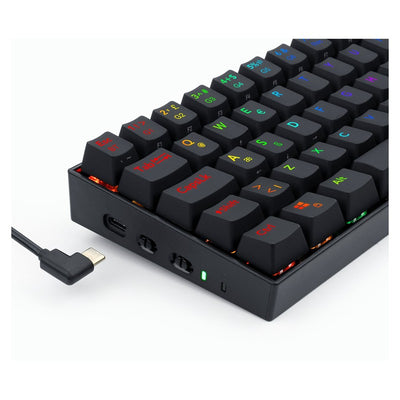 Redragon K530 Draconic Pro Q Tr 60% Kompakt Kablosuz-bluetooth 2.4g Switch Mekanik Klavye Siyah