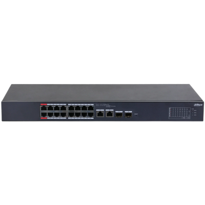 DAHUA CS4218-16ET-190 16 Port 10/100 Web Yönetilebilir +2 Port Gb. 2 SFP 16 PORT POE 190W Metal Kasa