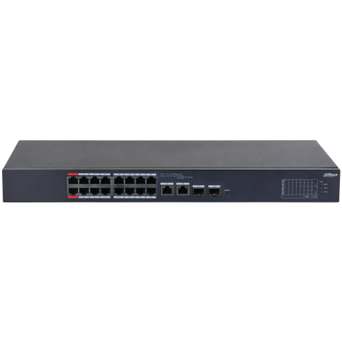 DAHUA CS4218-16ET-190 16 Port 10/100 Web Yönetilebilir +2 Port Gb. 2 SFP 16 PORT POE 190W Metal Kasa