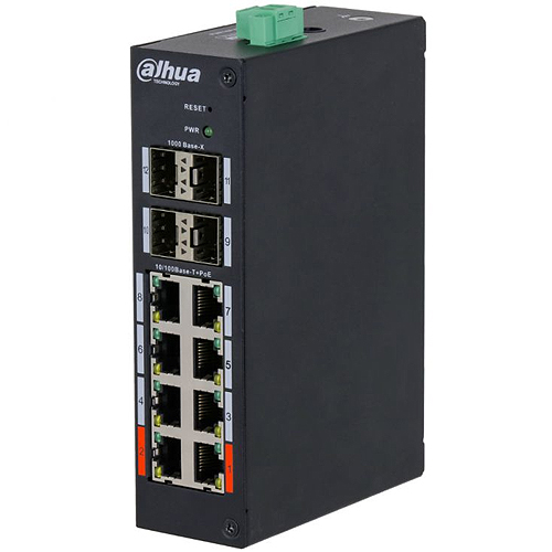 DAHUA HS4412-8ET-120 8+2 10/100 Yönetilemez + 1 port gb 1 SFP Endüstriyel 8 port poe 120W