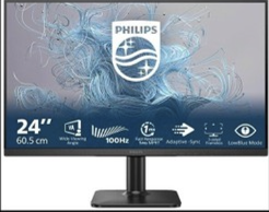 PHILIPS 24E2N1100LB 1000 Serisi 23.8" LED 4ms 100Hz 1920x1080 FullHD VGA HDMI Multimedya (VESA) Siyah Monitör