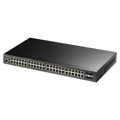 Cudy GS2048PS4 4SFP+,2Consol,48Port Base-TGigabit L2 Yönetilebilir 720WPoE++ Metal Rack Mount Switch