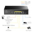 Cudy GS1005PTS1 1 Port Gigabit+ 4 Port Gigabit 120W PoE+1 Port SFP Gigabit Metal Switch