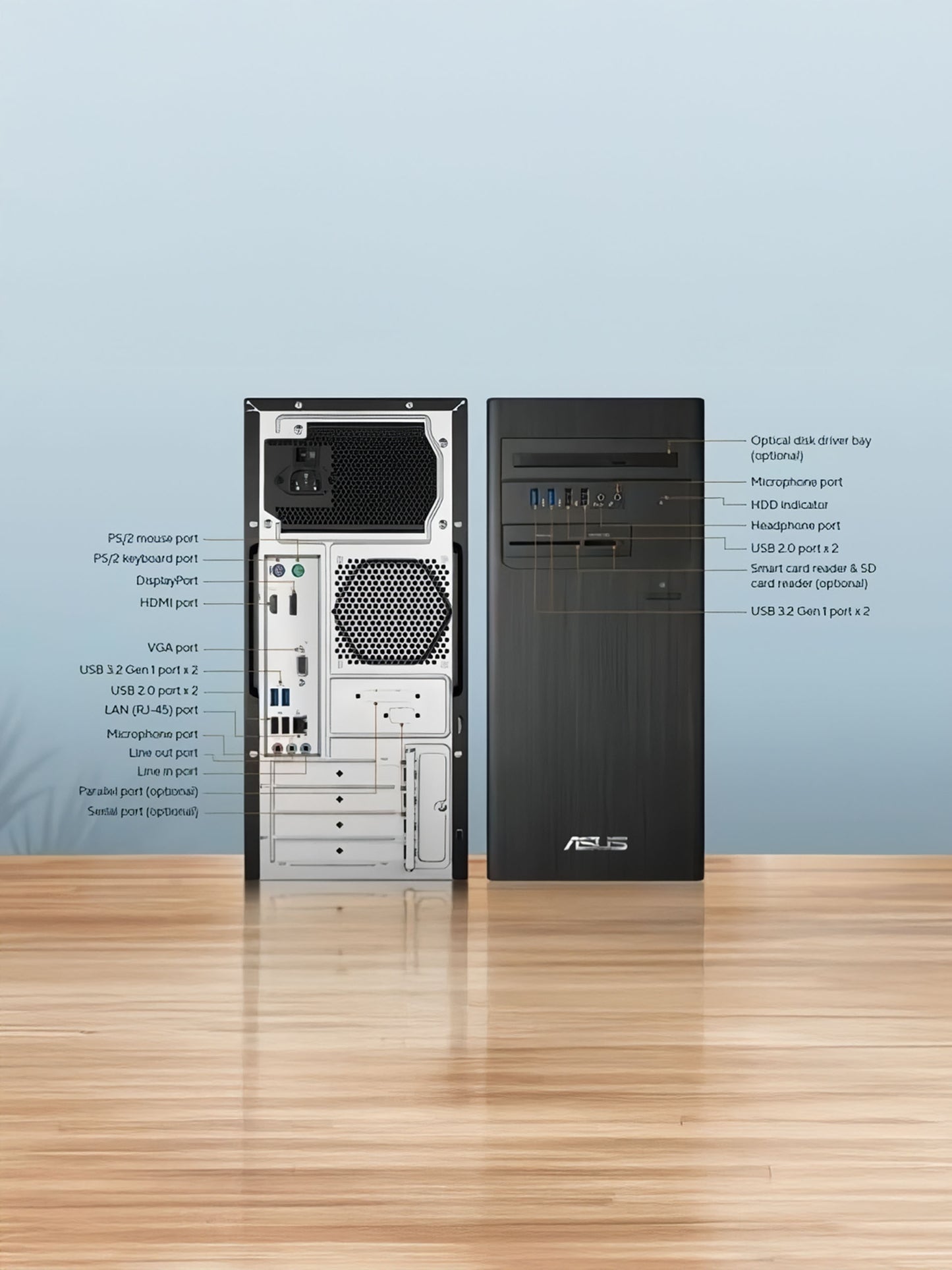 ASUS ExpertCenter D5 MT S500TE-5135000020 i5-13500 8GB 512GB SSD O/B UHD770 DOS Masaüstü PC