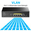 Cudy GS1005PTS1 1 Port Gigabit+ 4 Port Gigabit 120W PoE+1 Port SFP Gigabit Metal Switch