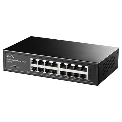 Cudy GS1016 10/100/1000Mbps 8KMAC 16 Port Gigabit Metal Rack Mount Switch