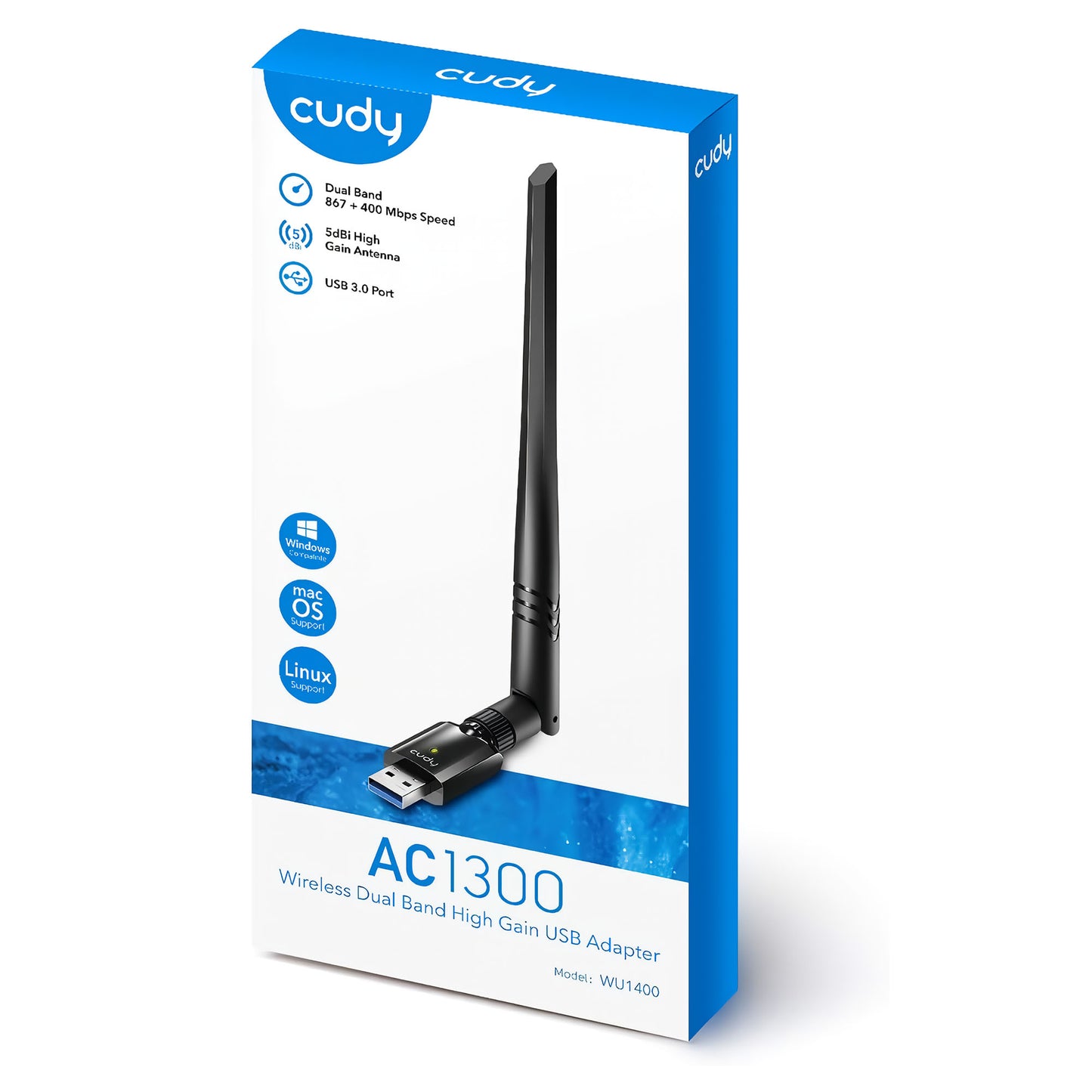 Cudy WR1300 5Ghz 867Mbps, 2.5GHz 300Mbps, 5 Port 4x5dBi Anten Wi-Fi VPN Mesh Router(AC1300 Serisi)