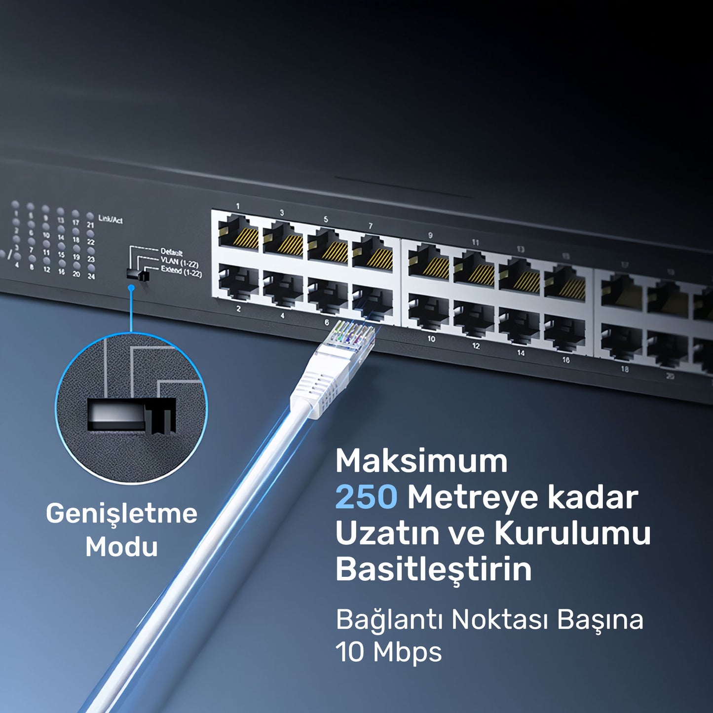 Cudy GS1024 16K MAC, 24 Port Gigabit Metal Switch
