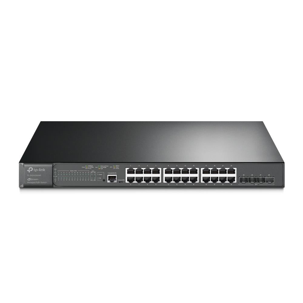 Tp-link Omada Tl-sg3428xmp 24 Port Gigabit + 4x10gb Sfp Uplink Yonetilebilir 384w Poe Rackmount Switch 