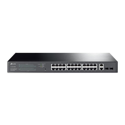 Tp-link Tl-sg1428pe 24 Port Gigabit + 2xgigabit Rj45/sfp Uplink Yonetilebilir 250w Poe Rackmount Switch