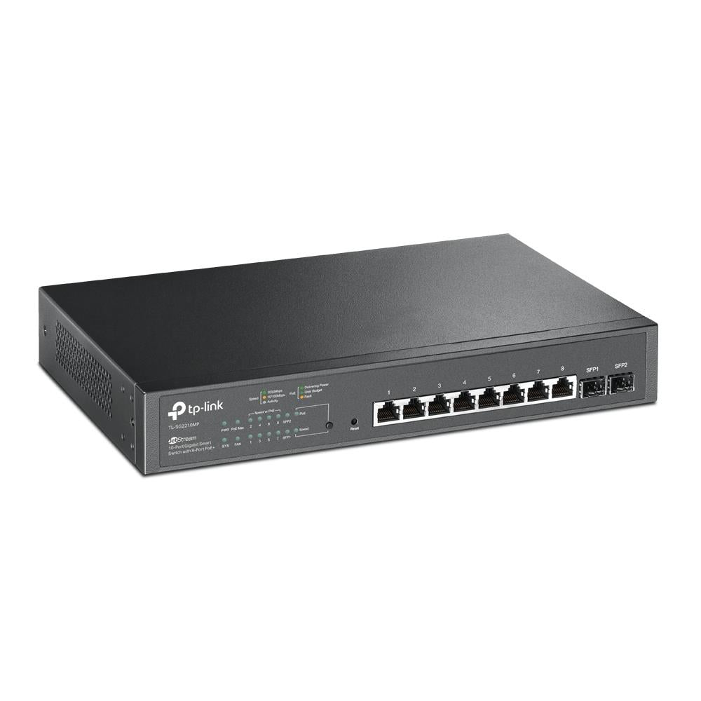 Tp-link Omada Tl-sg2210mp 8 Port Gigabit+ 2xgigabit Sfp Uplink Yonetilebilir 150w Poe Rackmount Switch