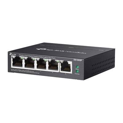 Tp-link Omada Ds105gp 4 Port Gigabit + 1 Port Gigabit Uplink 65w Poe Yonetilemez Switch