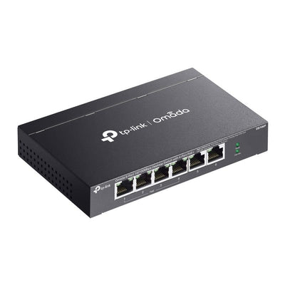 Tp-link Omada Ds106p 4 Port 10/100+2 Port 10/100 Uplink 67w 250 Metre Poe Mesafe Metal Kasa Switch