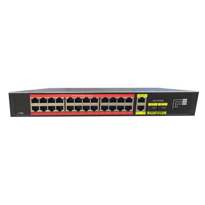 Tiwox Tp-g2422sfp-poe300w 24 Port Gigabit+2xgb Rj45/2xsfp Uplink Rackmount Poe Switch