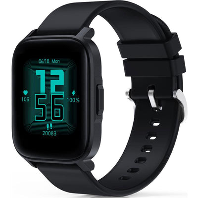 Aukey Sw-1s-bk Akilli Saat 4.3cm Ip68 Tft Lcd Parlak Ekran Bt Arama Saglik Monitoru 12 Gun Pil Siyah