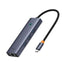 Baseus Ultra Joy 6in1 Multi Gri Type-c Hub Giris:type-c Cikis:usb X3, Type-c X1, Hdmi X1,eth Rj45 X1 B00052807813-00
