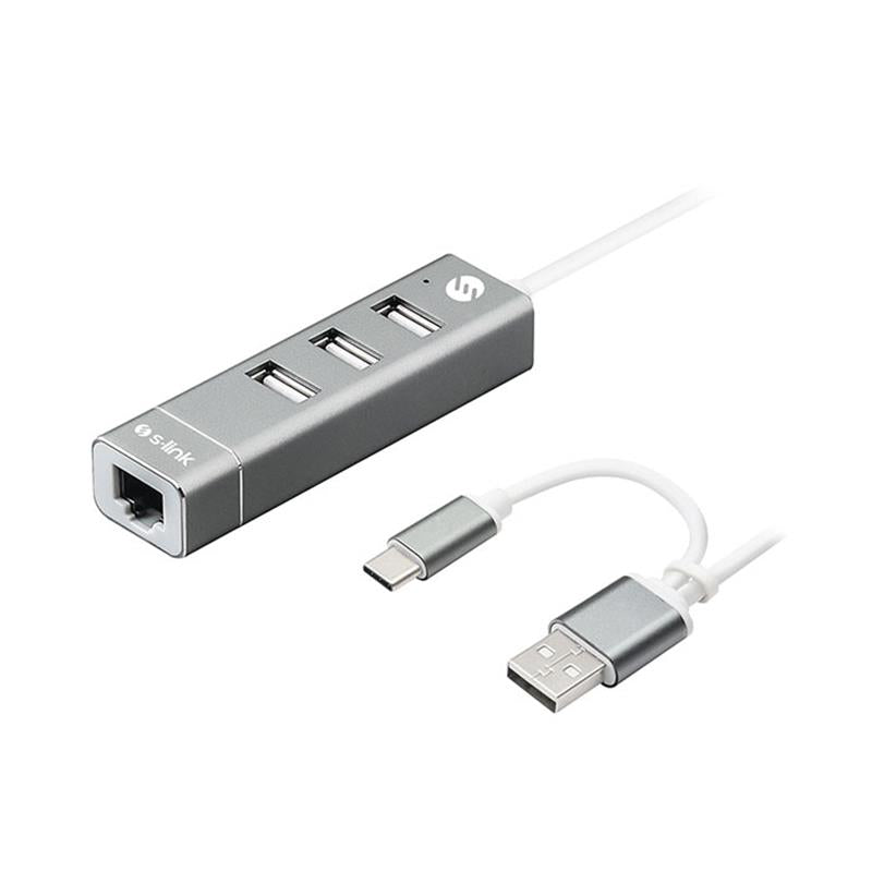 S-link Swapp Sw-u222 10/100mbps Type-c Usb 2.0 Usb Ethernet Adaptor