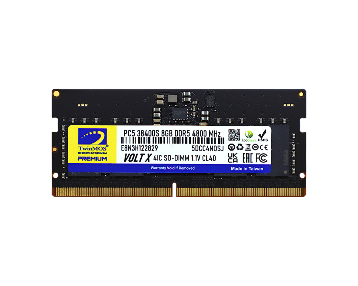 TWINMOS TMD58GB4800S40 8GB DDR5 4800Mhz Notebook Bellek