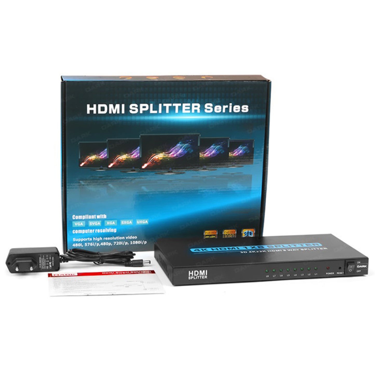 DARK DK-HD-SP8X1 Full HD 8 Çıkışlı HDMI Splitter (Çoklayıcı)