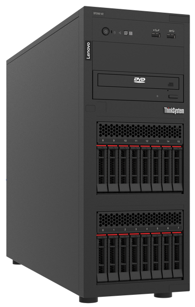 LENOVO ST250 V2 7D8FA01LEA-V1 XEON E-2356G 6C 32GB(1x32) 3x960GB SSD 4U TOWER Raid 0,1,5 Server