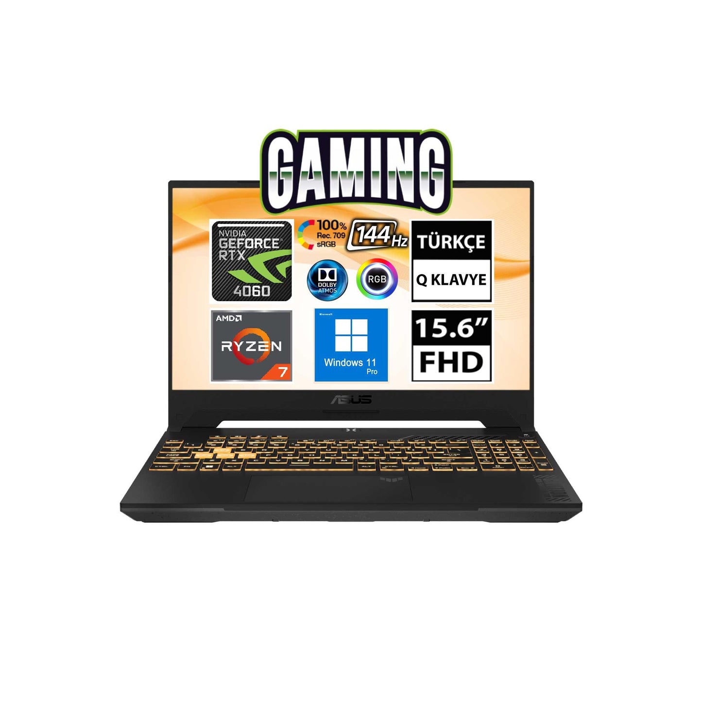 Asus TUF Gaming A15 FA507NV-LP037 Ryzen7 7735HS RTX4060 15.6" FullHD Taşınabilir Bilgisayar