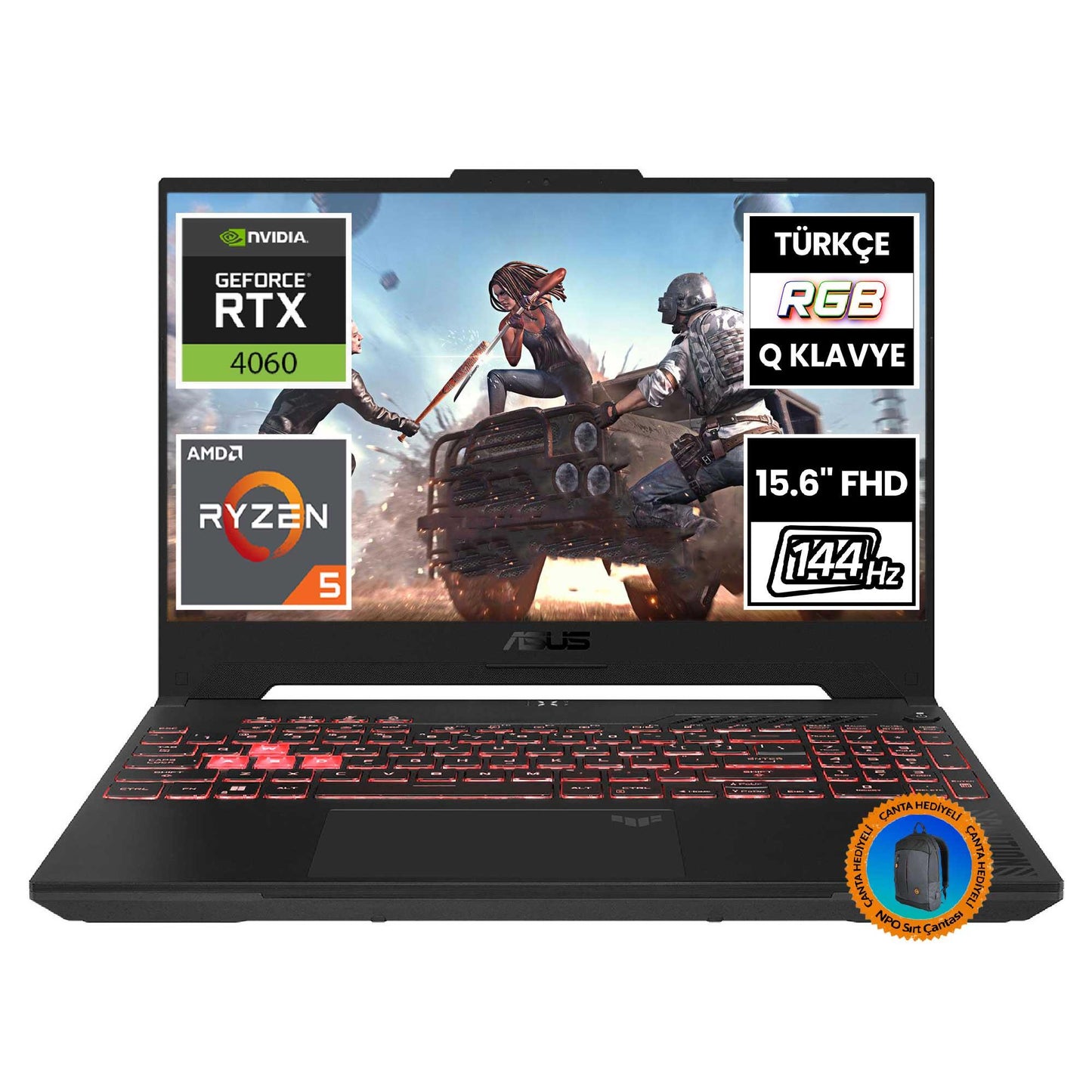 Asus TUF Gaming A15 FA507NV-LP103 Ryzen5 7535HS RTX4060 15.6" FullHD Taşınabilir Bilgisayar