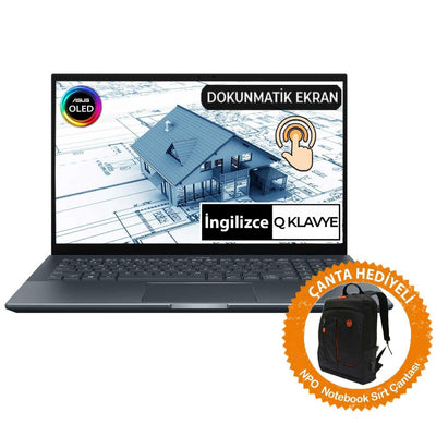 Asus ZenBook Pro 15 OLED UM535QE-X00TT Ryzen9 5900HX RTX3050Ti 15.6" FullHD Touch Dizüstü Bilgisayar