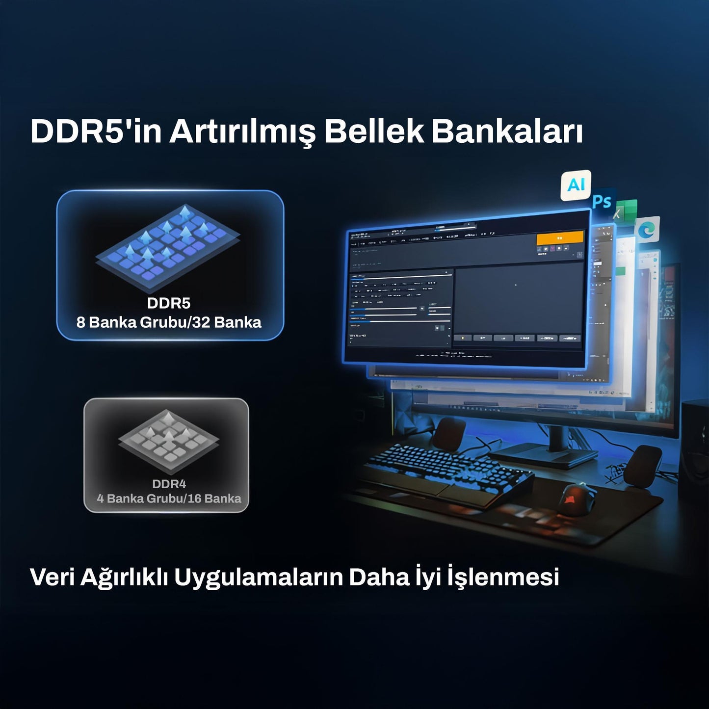 Biwin BD5UD16G48C40 16GB DDR5 4800MHz 1Rx8 Masaüstü Ram