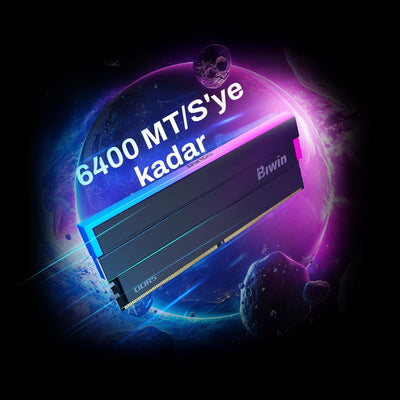 Biwin DW100-CB002 32GB DDR5 6400MHz 2x16GB RGB Masaüstü Ram - Siyah