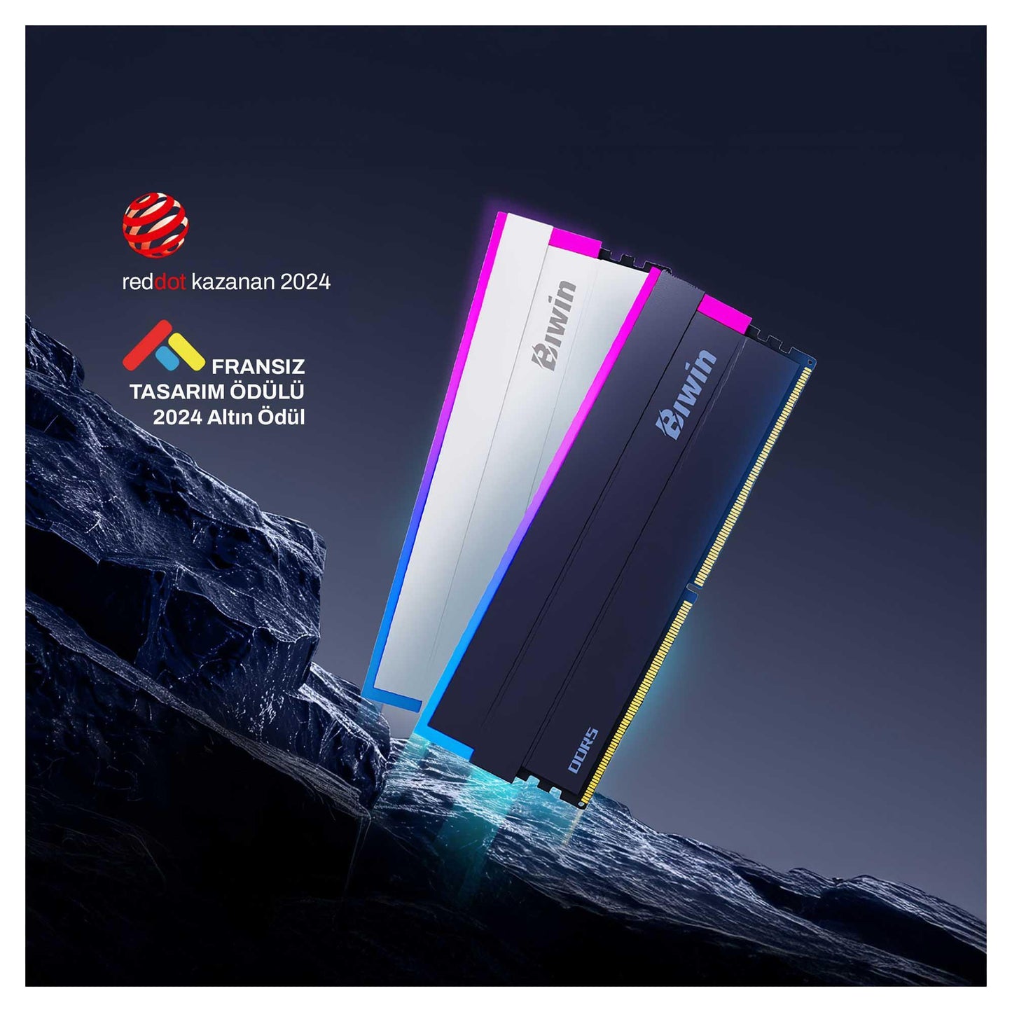 Biwin DW100-CB005 32GB DDR5 7200Mhz 2Rx16 Masaüstü Ram Siyah