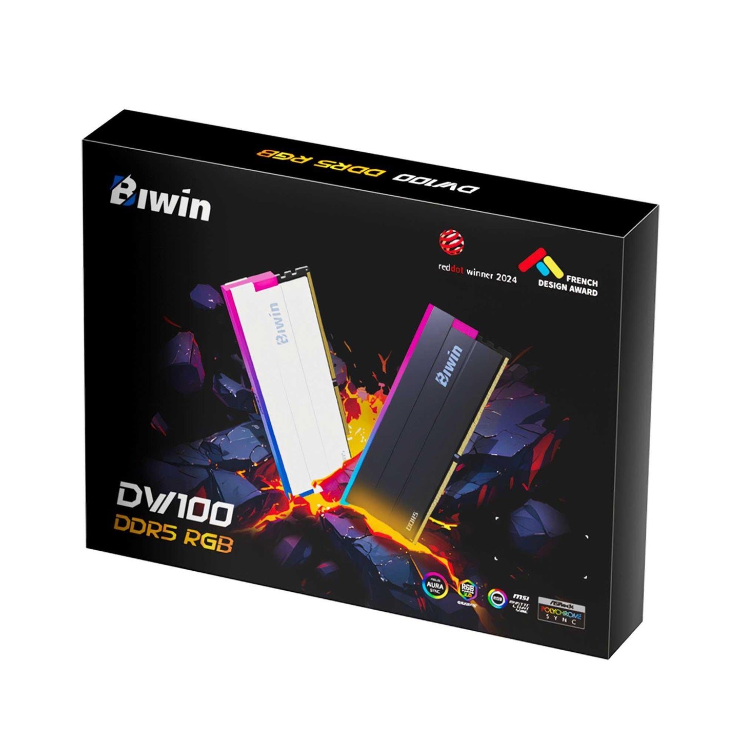 Biwin DW100-CB005 32GB DDR5 7200Mhz 2Rx16 Masaüstü Ram Siyah