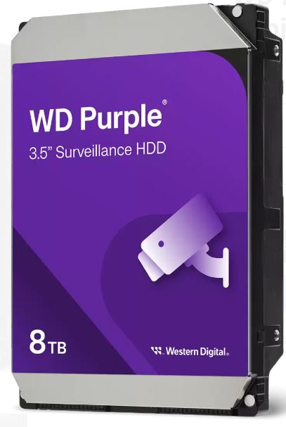 WESTERN DIGITAL WD85PURZ PURPLE 3.5" 8TB 5640rpm 256mb SATA 7/24 Harddisk