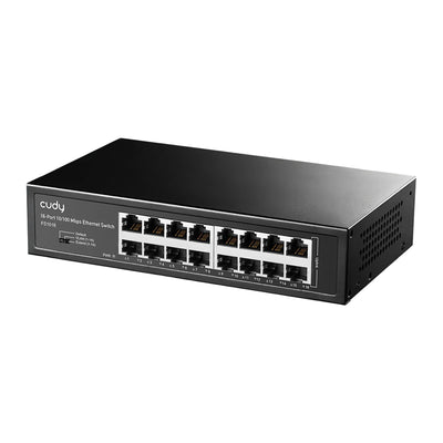 Cudy FS1016 16Port 10/100Mbps 1,6 Gb/sn Metal Kasa Rackmount Masaüstü Switch