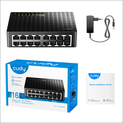 Cudy FS1016D 10/100Mbps 1,6 Gb/sn 16 Port Switch