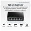 Cudy FS105 5Port 10/100Mbps Duvar Montajlı Metal Masaüstü Switch