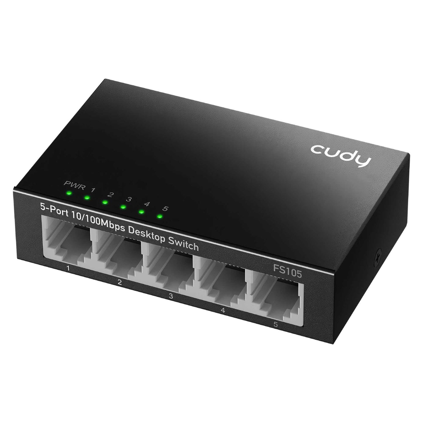 Cudy FS105 5Port 10/100Mbps Duvar Montajlı Metal Masaüstü Switch