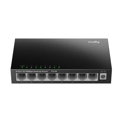 Cudy FS108 8Port 10/100Mbps Duvar Montajlı Metal Masaüstü Switch