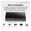 Cudy FS108 8Port 10/100Mbps Duvar Montajlı Metal Masaüstü Switch