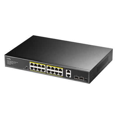 Cudy GS1018PS2 16Port 10/100Mbps Gigabit PoE 2Port Gigabit 200W Metal Masaüstü Switch