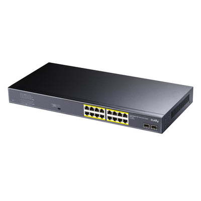 Cudy GS1020PS2 16 Port Gigabit 200W 250m PoE+, Gigabit SFP, CCTV, VLAN Metal Switch