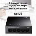 Cudy GS105 5 Port 10/100/1000M 16k MAC Gigabit Metal Switch