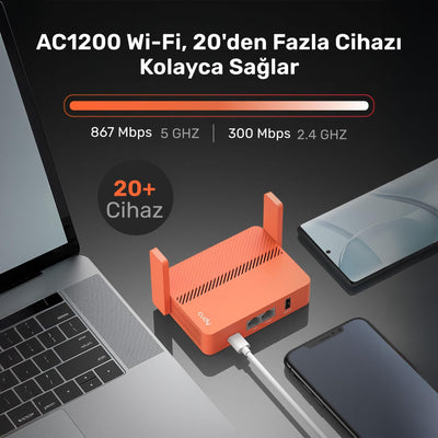 Cudy TR1200 300Mbps/2.4GHz 867Mbps/5GHz 1xWAN 1xLAN Mesh/WISP/VPN Travel Router