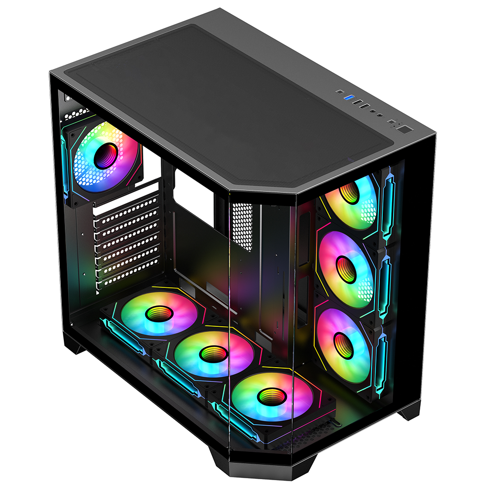 FRISBY FC-9550G 850W 80+ Bronze Siyah 7x ARGB Fan Mid Tower ATX Kasa