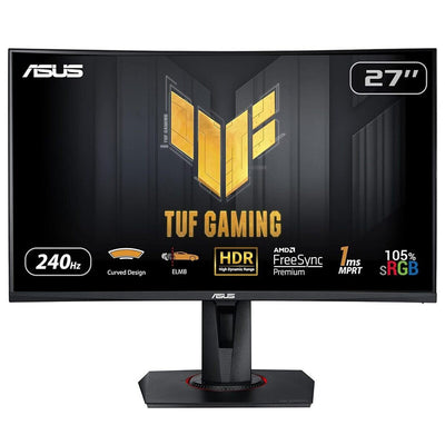 ASUS VG27VQM TUF GAMING 27" Curved (Kavisli) 1ms 240Hz 1920x1080 FullHD HDMI DP USB Multimedya (Vesa) AMD Free-Sync Siya