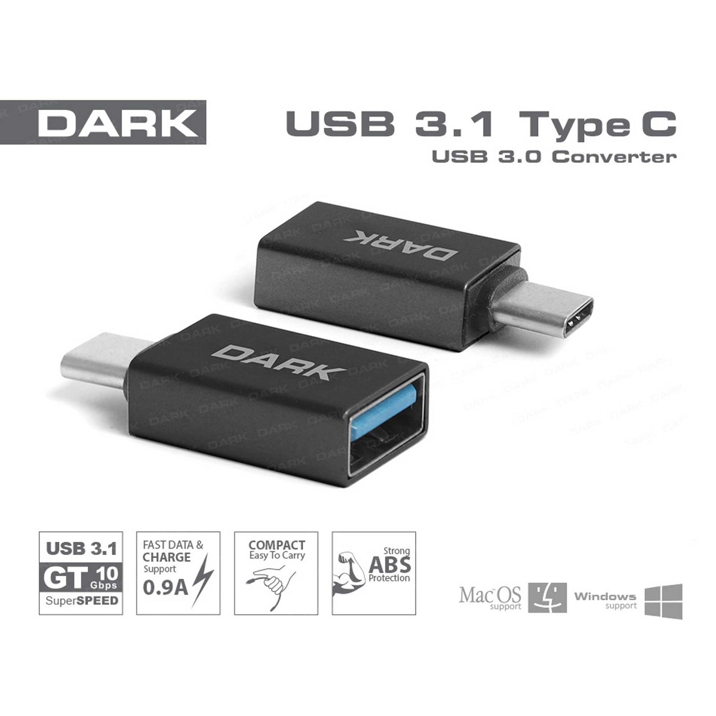 DARK DK-AC-U31X30 USB3.1 Type-C - USB3.0 Type-A Dönüştürücü Adaptör