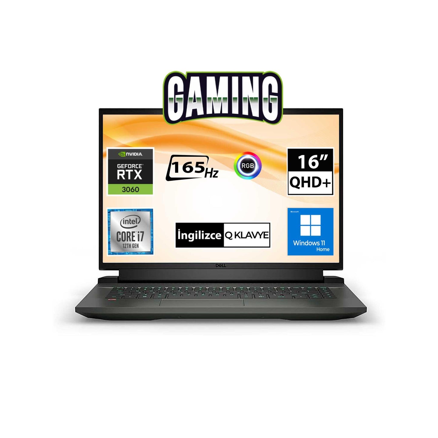 Dell Gaming G16 7620 G71676206204F i7-12700H RTX3060 16" QHD+ Dizüstü Bilgisayar