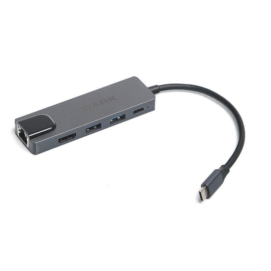 DARK DK-AC-U31X46 5'i 1 Arada USB 3.1 Type-C to Ethernet / HDMI USB 3.0 - USB 2.0 / USB-C 65W Macbook Port Çoklayıcı HUB