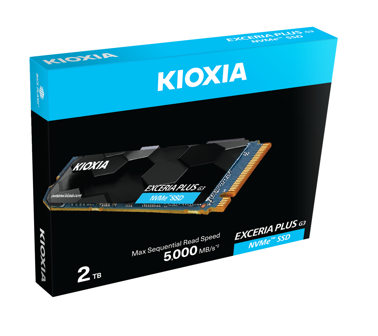 KIOXIA LSD10Z002TG8 EXCERIA PLUS G3 M.2 2TB (5000/3900MB/s) PCIe + NVMe SSD Disk (22x80MM)